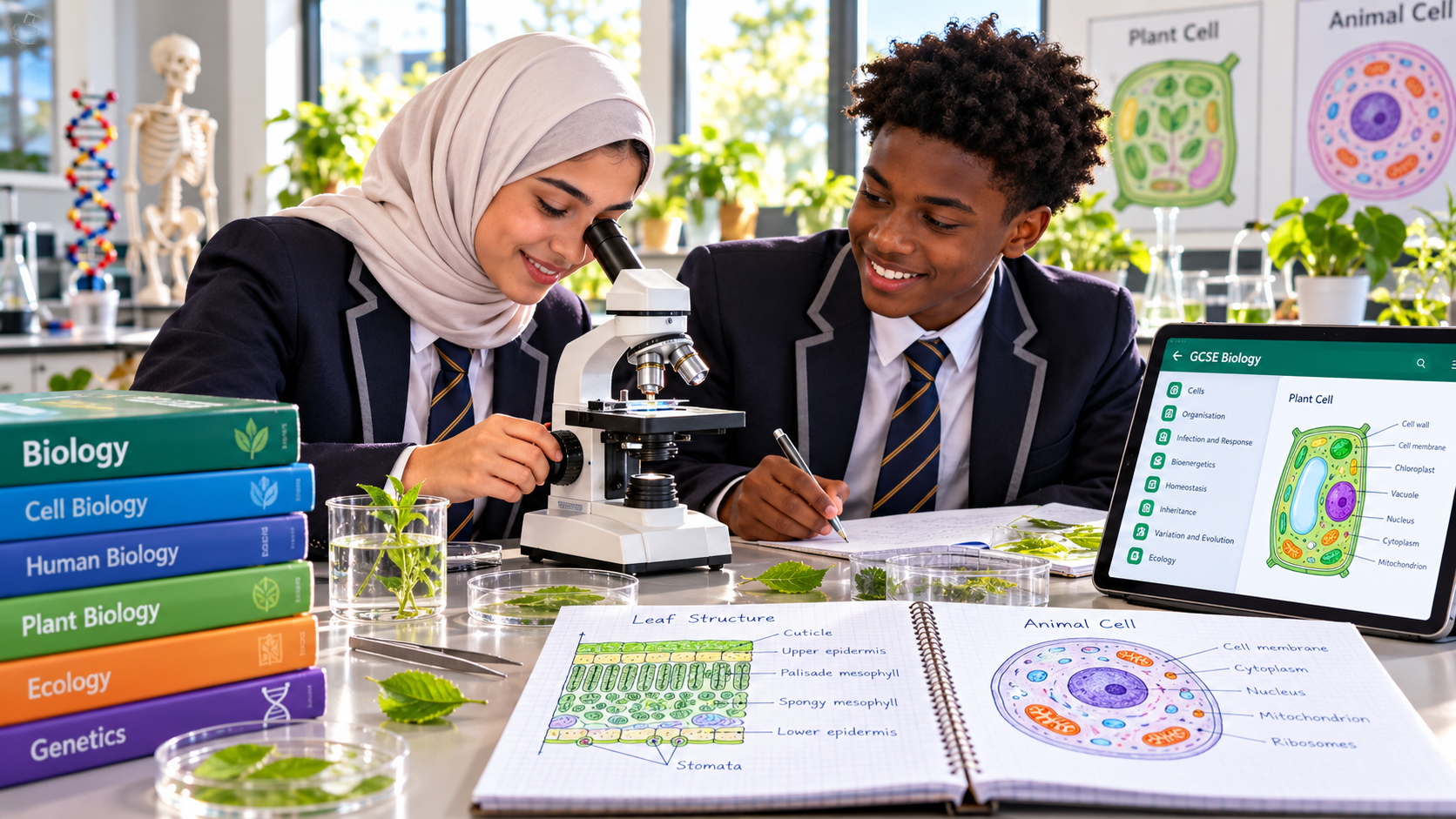 GCSE Biology pupils studying